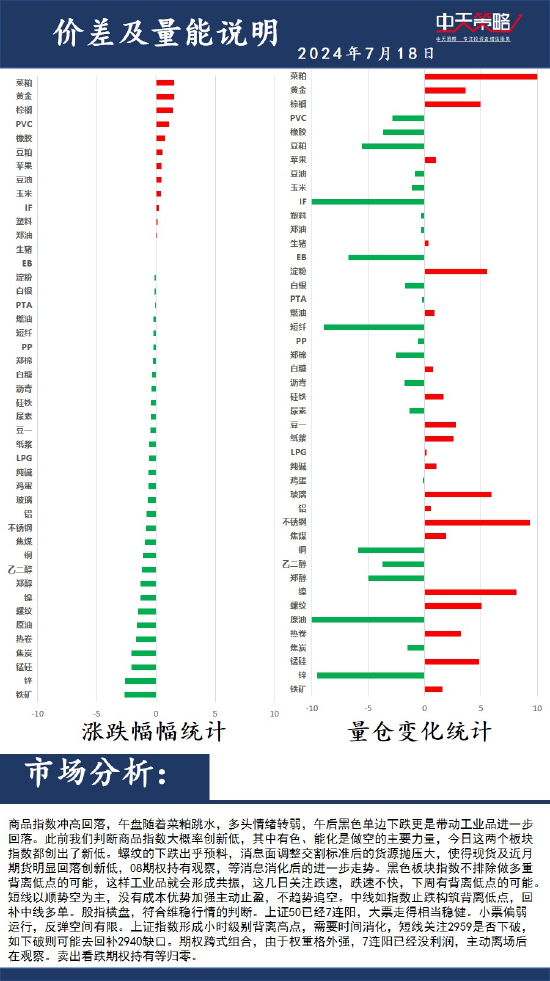 中天战略:7月18日市场分析